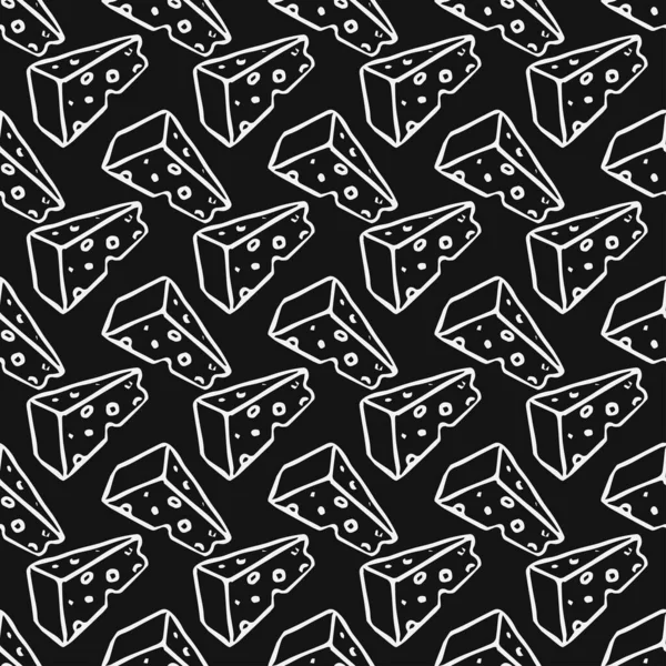 Kusursuz peynir deseni. Peynir simgeleriyle karalama vektör deseni. peynir arkaplanı