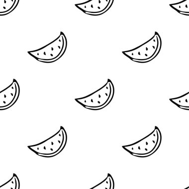 Kusursuz karpuz deseni. Karpuzlu vektör çizimi. Karpuzlu desen