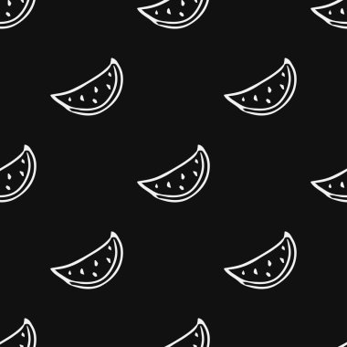 Kusursuz karpuz deseni. Karpuzlu vektör çizimi. Karpuzlu desen