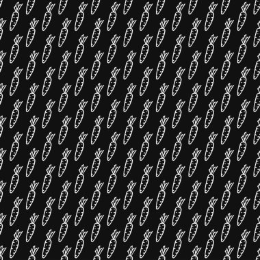 Kusursuz havuç deseni. Havuçlu vektör çizimi. Havuçlu desen