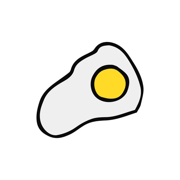 Иконка Яйца Векторная Иллюстрация Разбитым Яйцом — стоковый вектор