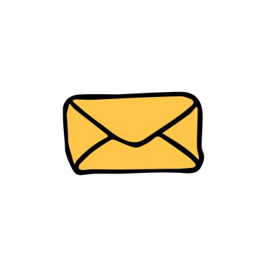 Beyaz arkaplanda posta simgesi