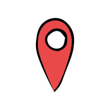 Puan simgesi. İşaretli Doodle vektör illüstrasyonu