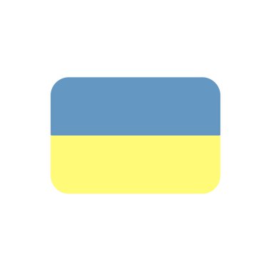  Ukrayna bayrağı ikonu. Ukrayna bayrağı ile karalama vektör illüstrasyonu