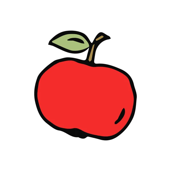 Apple Icon Doodle Vector Illustration Apple — Stock Vector