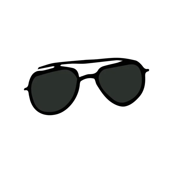 Icône Lunettes Soleil Illustration Vectorielle Doodle Avec Lunettes Soleil — Image vectorielle