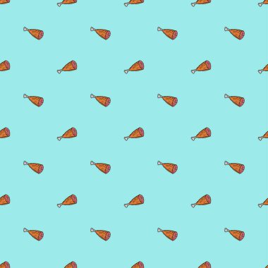 Kusursuz et deseni. Et ikonlu vektör çizimi. Etli desen