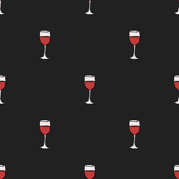Seamless Wine Pattern Vector Doodle Illustration Wine Icon Pattern Wine — Stock Vector
