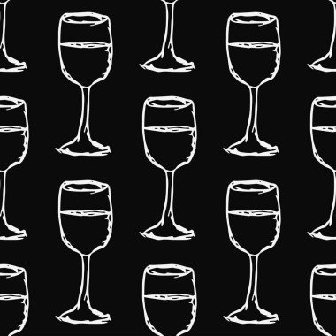 Kusursuz şarap kalıbı. Şarap eşliğinde siyah beyaz karalama. Şarapla desen