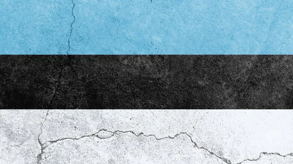 Estonia flag. Estonia flag on cracked cement wall