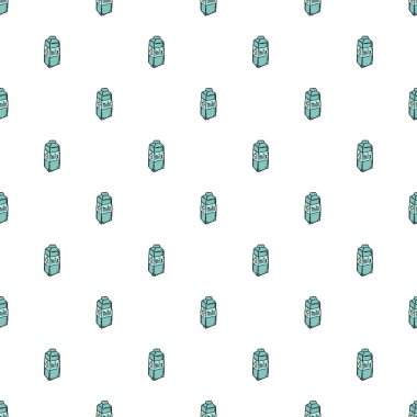 Sütlü desen. Süt ikonlu vektör çizimi. Kusursuz süt deseni