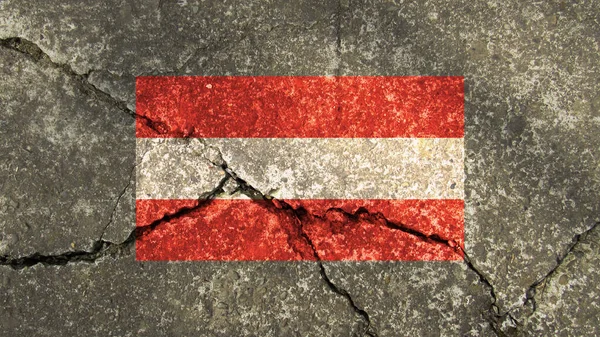 Austria flag. Austria flag on cracked concrete wall