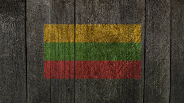 Lithuania flag. Lithuania flag on a wooden background