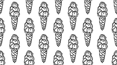 Yatay dikişsiz dondurma deseni