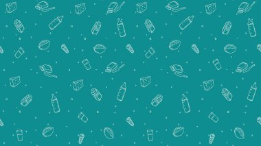 Yatay süt ürünleri arka planı. Süt ürünleri deseni