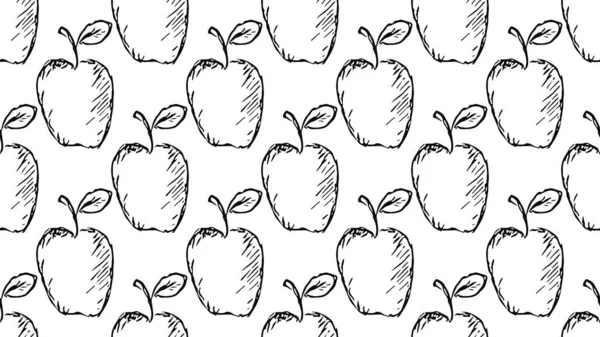 Horizontal apple background. Apple pattern