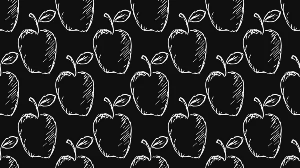 Horizontal apple background. Apple pattern