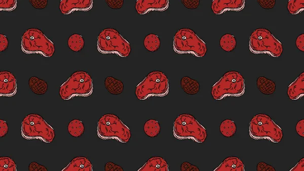 Horizontal meat background. Meat pattern