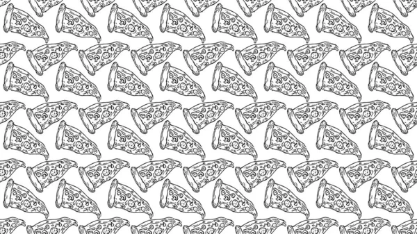 Horizontal pizza background. pizza pattern