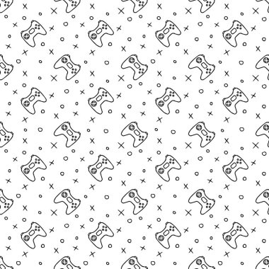 Oyun alanı simgeleriyle desen. Kusursuz oyun düzeni.