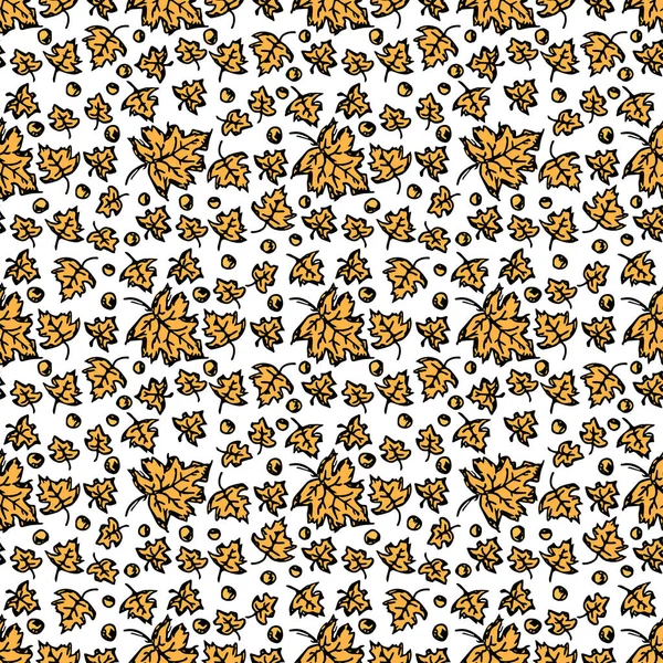 Seamless Autumn Leaves Pattern Autumn Pattern Autumn Maple Leaves — Vetor de Stock