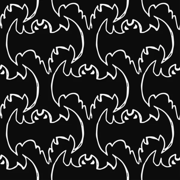 Seamless Bats Pattern Halloween Background Bats — 스톡 벡터