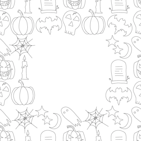 Halloween Frame Place Text Halloween Background — Stockvektor