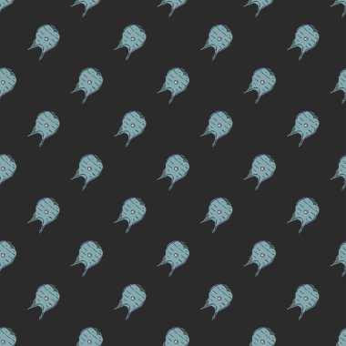 Seamless fish pattern. Colored seamless doodle pattern with fish icons