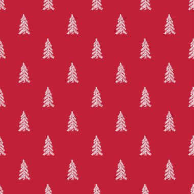 Kusursuz noel ağacı deseni. Noel ağacı süsü. Noel ağacıyla karalama çizimi