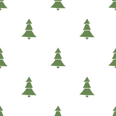 Kusursuz noel ağacı deseni. Noel ağacı süsü. Noel ağacıyla karalama çizimi