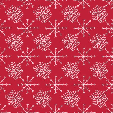 Kusursuz kar taneleri deseni. Kar taneleri arka planda. Kar taneleriyle karalama çizimi