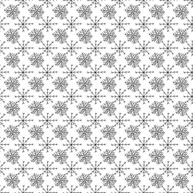 Kusursuz kar taneleri deseni. Kar taneleri arka planda. Kar taneleriyle karalama çizimi