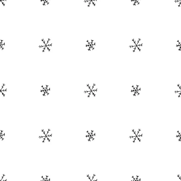 Modèle Flocons Neige Sans Couture Fond Flocons Neige Illustration Caniche — Image vectorielle