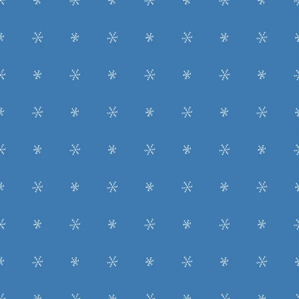 Безшовний Візерунок Сніжинками Фон Сніжинками Ілюстрація Doodle Сніжинками — стоковий вектор