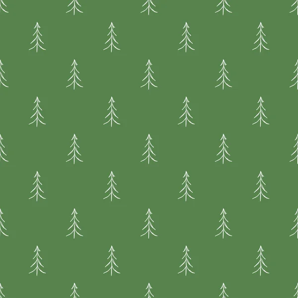 Modèle Arbre Noël Sans Couture Ornement Arbre Noël Illustration Caniche — Image vectorielle