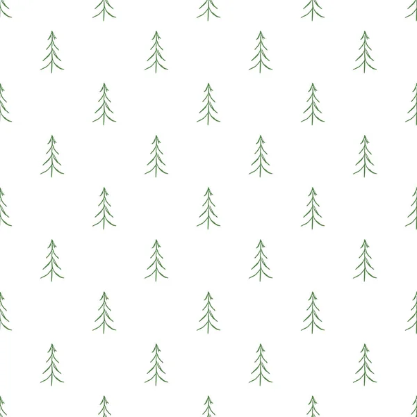 Modèle Arbre Noël Sans Couture Ornement Arbre Noël Illustration Caniche — Image vectorielle