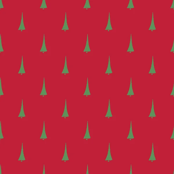 Бесшовный Рисунок Рождественской Елки Рождественский Орнамент Иллюстрация Каракулей Рождественской Елкой — стоковый вектор