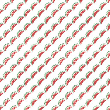seamless watermelon pattern. vector doodle illustration with watermelon. pattern with red watermelon