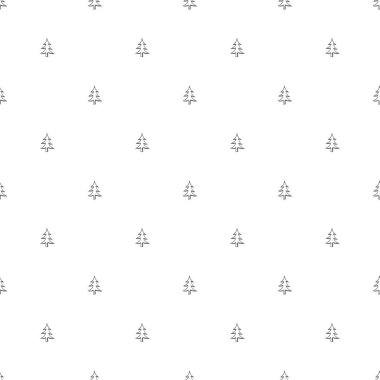 Kusursuz noel ağacı deseni. Noel ağacı süsü. Noel ağacıyla karalama çizimi