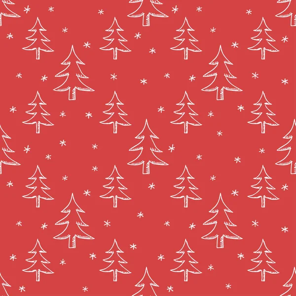 Kusursuz noel ağacı deseni. Noel ağacı süsü. Noel ağacıyla karalama çizimi