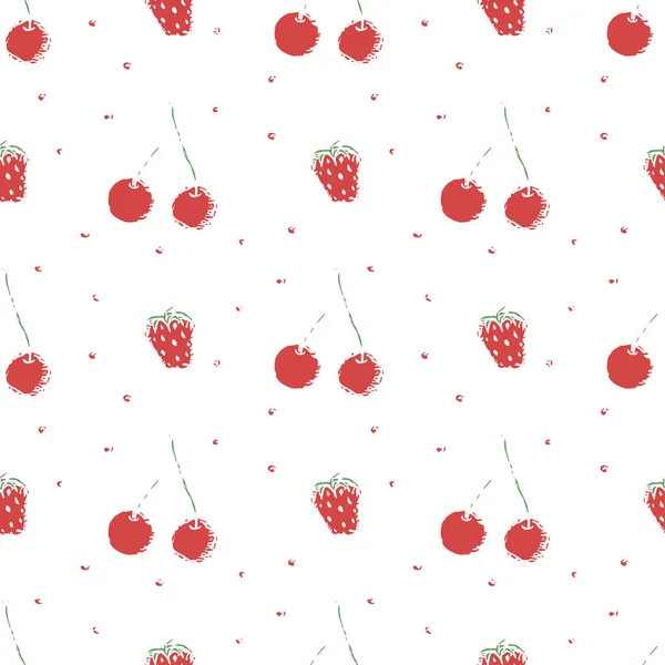 Seamless Fruit Pattern Doodle Background Fruit Icons Fruit Background — Stock Vector