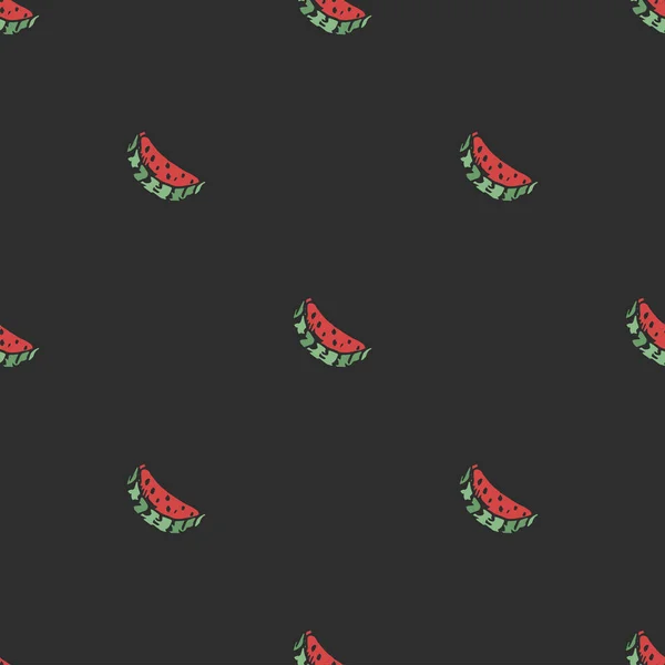 Seamless Watermelon Pattern Vector Doodle Illustration Watermelon Pattern Red Watermelon — Image vectorielle