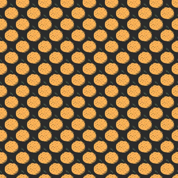 Motif Orange Sans Couture Fond Fruits Orange Coloré — Image vectorielle