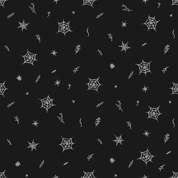 Seamless Halloween Pattern Doodle Vector Halloween Background — Image vectorielle