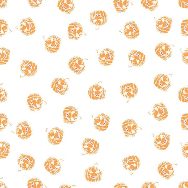 Seamless Halloween Pattern Doodle Vector Halloween Background — Stock Vector