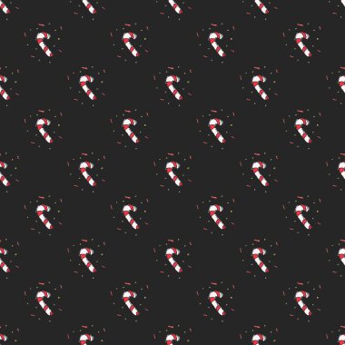 Kusursuz Noel şablonu. Yeni yıl geçmişi. Noel ve yeni yıl simgeleriyle karalama çizimi