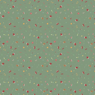 Kusursuz Noel şablonu. Yeni yıl geçmişi. Noel ve yeni yıl simgeleriyle karalama çizimi