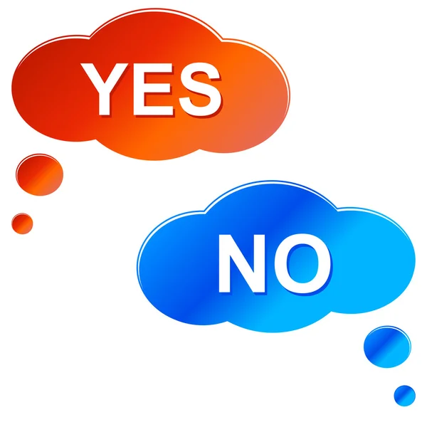 Clouds yes and no — Stock Vector