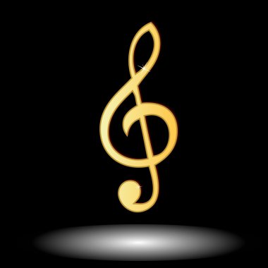Altın müzik Not düğmesi