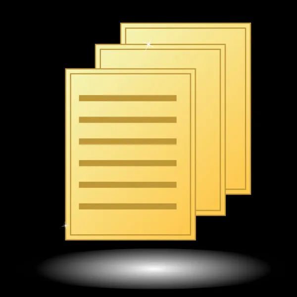 Gold document — Stock Vector